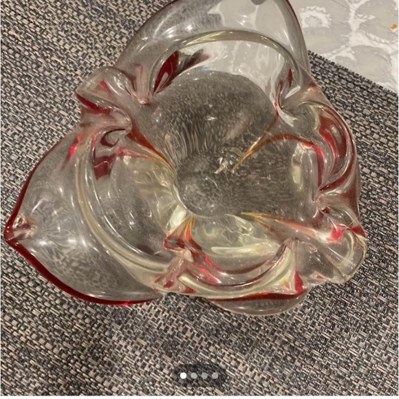 Murano Accents Red Murano Glass Decorative Bowl Poshmark